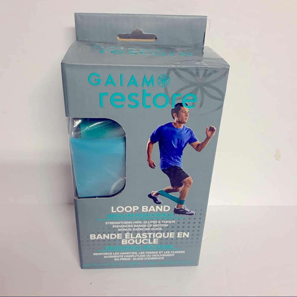Gaiam Restore Resistance Loop band - Medium Health Workout Strengthens Hips